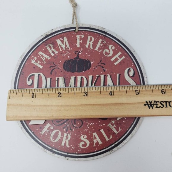 Small "Farm Fresh Pumpkins For Sale" Sign with Hang String 5.5'' Fall Decor - Picture 4 of 5